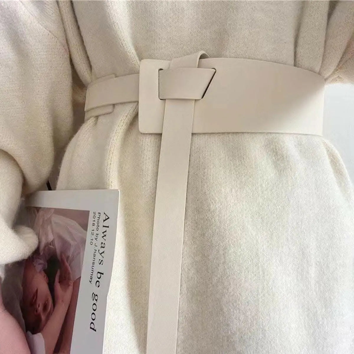 Trendy adjustable knot pu belt - Love Salve